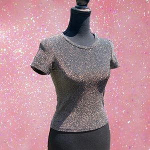Sparkly Black Spandex Shirt